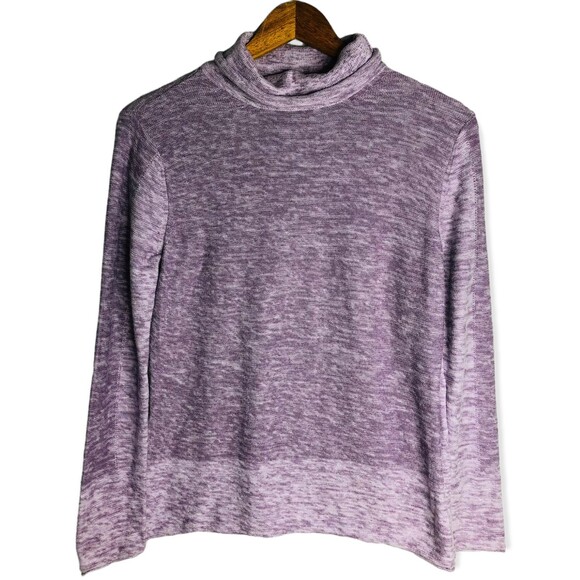 J.Jill Heathered Ombre Purple Pullover Turtleneck - Picture 1 of 4